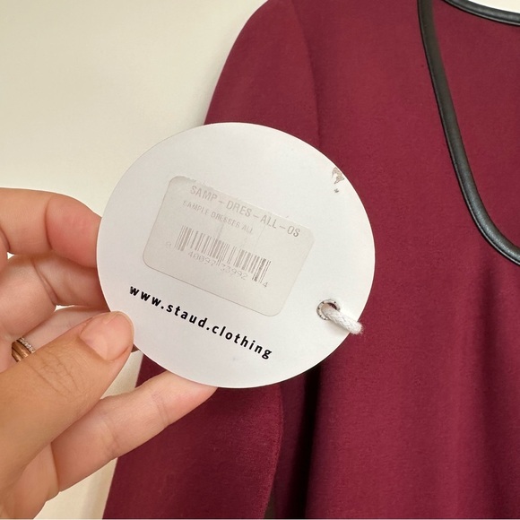 STAUD Joint Dress in Red Maroon Sample Size Small NWT NEW - Picture 4 of 10